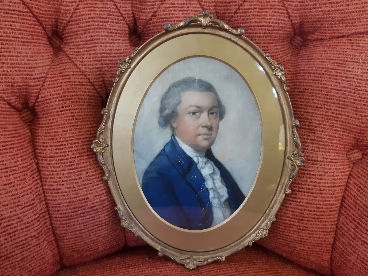 19th century coloured pastel portrait of a gent